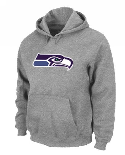 NFL Men's Nike Seattle Seahawks Logo Pullover Hoodie - Grey